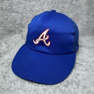Vintage Atlanta Braves Kids Hat Compliments of Peter Pan Peanut Butter Blue